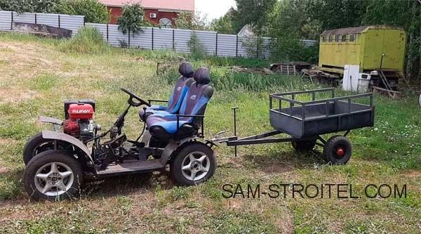 Автомобиль своими руками: собрал самодельный мини автомобиль для буксировки прицепа Автомобиль своими руками: собрал самодельный мини автомобиль для буксировки прицепа