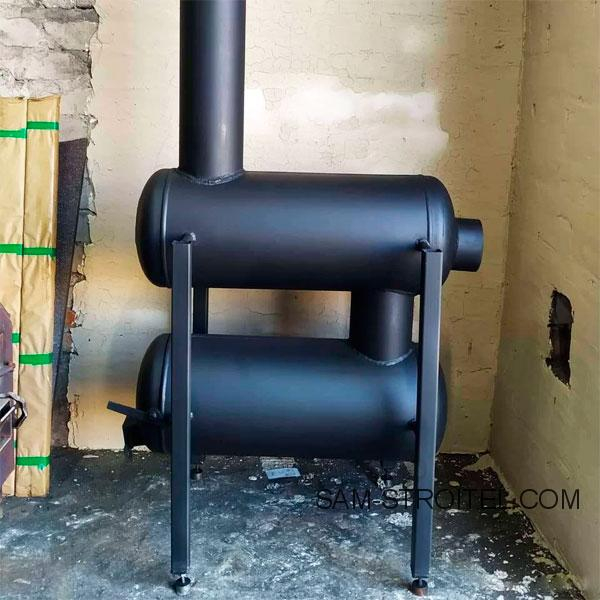 Печь из газовых баллонов с дополнительным теплообменником