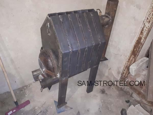 Печь в гараж своими руками из профильной трубы, по типу &laquo;Булерьян&raquo;