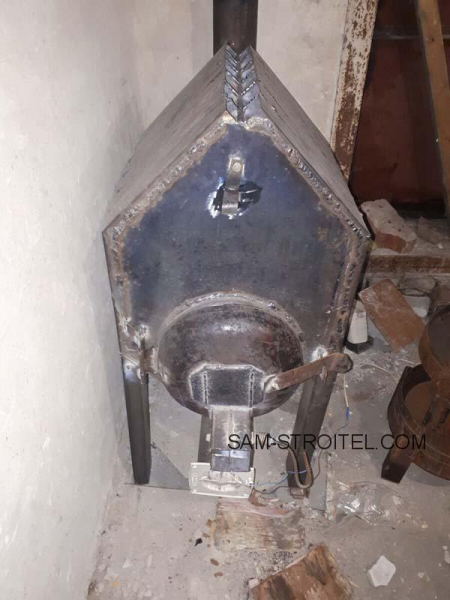 Печь в гараж своими руками из профильной трубы, по типу &laquo;Булерьян&raquo;